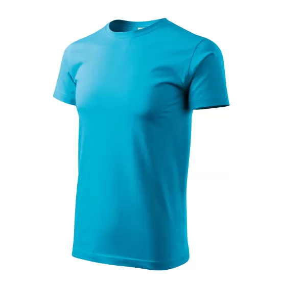 Tricou premium bumbac 160g/m2 , finisaj cu silicon, Malfini Basic 129 Turcoaz Tricou premium bumbac 160g/m2 , finisaj cu silicon, Malfini Basic 129 Turcoaz