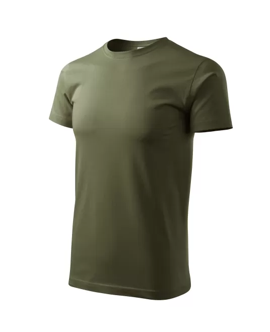 Tricou premium bumbac 160g/m2 , finisaj cu silicon, Malfini Basic 129 Military