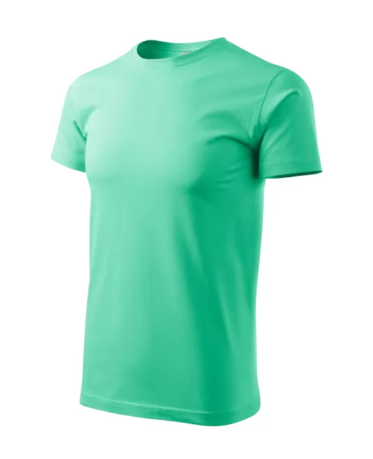 Tricou premium bumbac 160g/m2 , finisaj cu silicon, Malfini Basic 129 Verde menta Tricou premium bumbac 160g/m2 , finisaj cu silicon, Malfini Basic 129 Verde menta