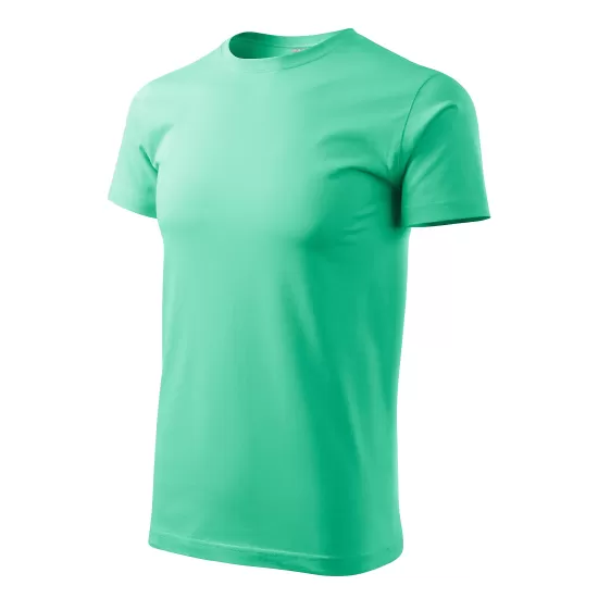 Tricou premium bumbac 160g/m2 , finisaj cu silicon, Malfini Basic 129 Verde menta Tricou premium bumbac 160g/m2 , finisaj cu silicon, Malfini Basic 129 Verde menta