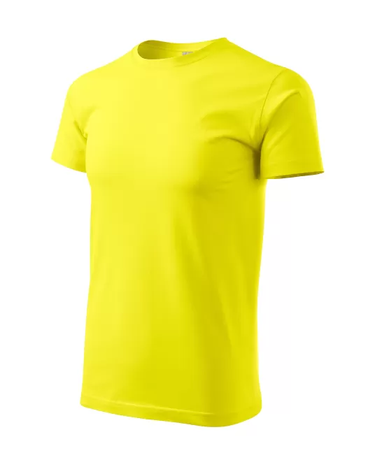 Tricou premium bumbac 160g/m2 , finisaj cu silicon, Malfini Basic 129 Galben Lamaie
