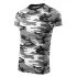 Tricou cu maneca scurta unisex model camuflaj 144, Gri cu negru