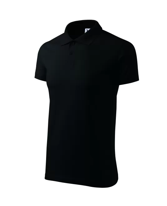 Tricou polo barbati, bumbac 180g/m2, Malfini Single J. 202, Negru Tricou polo barbati, bumbac 180g/m2, Malfini Single J. 202, Negru