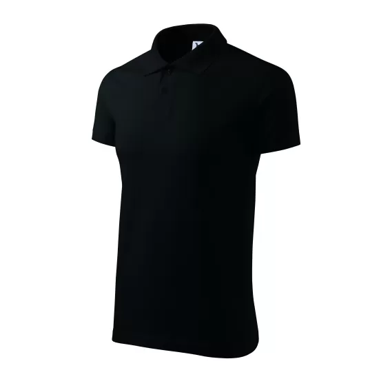 Tricou polo barbati, bumbac 180g/m2, Malfini Single J. 202, Negru Tricou polo barbati, bumbac 180g/m2, Malfini Single J. 202, Negru