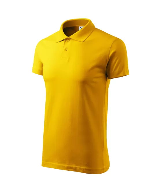 Tricou polo barbati, bumbac 180g/m2, Malfini Single J. 202, Galben Tricou polo barbati, bumbac 180g/m2, Malfini Single J. 202, Galben