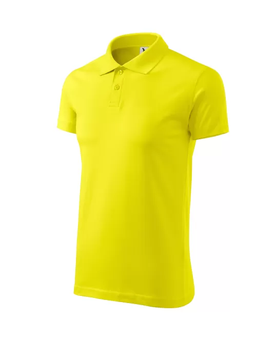 Tricou polo barbati, bumbac 180g/m2, Malfini Single J. 202, Galben Lamaie Tricou polo barbati, bumbac 180g/m2, Malfini Single J. 202, Galben Lamaie
