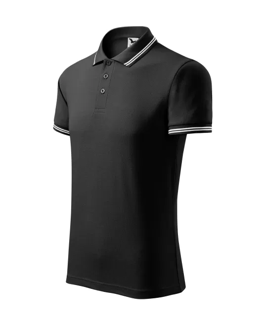Tricou polo barbati, 200g/m2, Malfini Urban 219, Negru Tricou polo barbati, 200g/m2, Malfini Urban 219, Negru