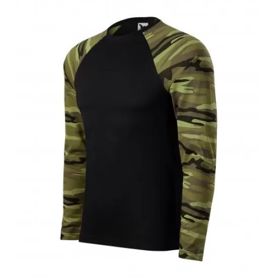 Tricou cu maneca lunga unisex Camuflaj verde Tricou cu maneca lunga unisex Camuflaj verde