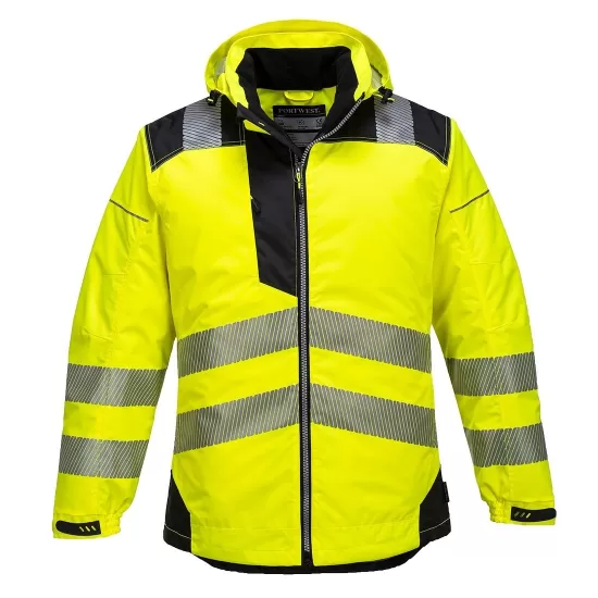 Jacheta vatuita premium HiVis, galben negru Jacheta vatuita premium HiVis, galben negru