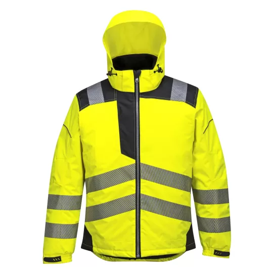 Jacheta vatuita premium HiVis, galben negru Jacheta vatuita premium HiVis, galben negru