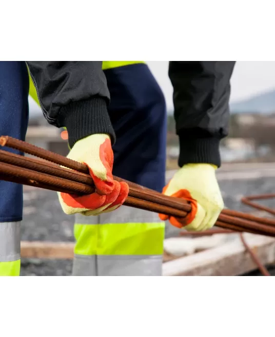 Manusi de protectie imersate in latex Fortis Grip [A150] Portocaliu