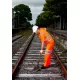 Vesta reflectorizanta HiVis, benzi reflectorizante orizontale si verticale, Portocaliu Vesta reflectorizanta HiVis, benzi reflectorizante orizontale si verticale, Portocaliu