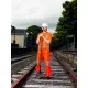 Vesta reflectorizanta HiVis, benzi reflectorizante orizontale si verticale, Portocaliu Vesta reflectorizanta HiVis, benzi reflectorizante orizontale si verticale, Portocaliu