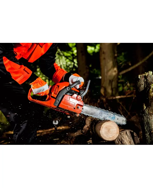 Set forestier: casca de protectie, antifoane externe si viziera de plasa [PW98] Portocaliu