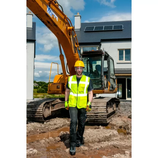 Vesta reflectorizanta HiVis cu fermoar, galben Vesta reflectorizanta HiVis cu fermoar, galben