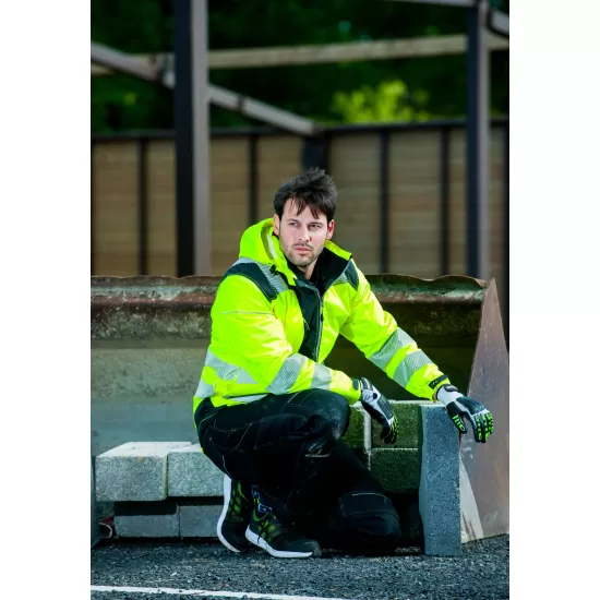 Jacheta vatuita premium HiVis, galben bleumarin Jacheta vatuita premium HiVis, galben bleumarin