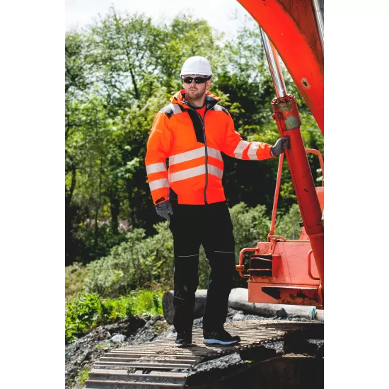 Jacheta vatuita premium HiVis, portocaliu gri Jacheta vatuita premium HiVis, portocaliu gri