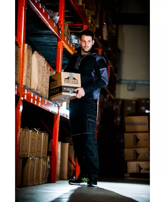 Jacheta de lucru tercot, 300g/m2, gama premium PW3 [T603] Negru si gri