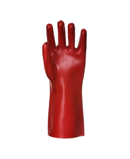 Manusi PVC impermeabile, manipulare uleiuri, lungime 35 cm, rosii