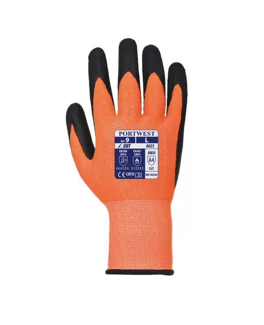 Manusi de protectie antitaiere si termica VIS-Tex5 Cut Resistant [A625] Portocaliu si negru