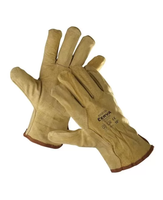 Manusi de protectie integral din piele spalt de porc Galben