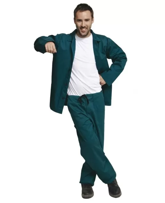 Costum de lucru vara (jacheta+pantaloni), bumbac 200g/m2, Verde Costum de lucru vara (jacheta+pantaloni), bumbac 200g/m2, Verde
