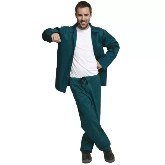 Costum de lucru vara (jacheta+pantaloni), bumbac 200g/m2, Verde Costum de lucru vara (jacheta+pantaloni), bumbac 200g/m2, Verde