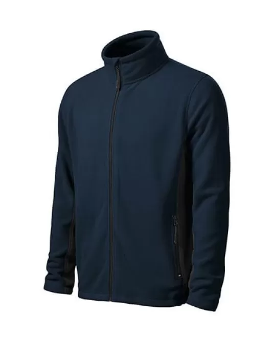 Jacheta fleece barbati bicolora,220g/m2 bleumarin-negru Jacheta fleece barbati bicolora,220g/m2 bleumarin-negru