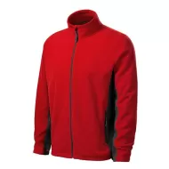 Jacheta fleece barbati bicolora,220g/m2 Rosu-negru