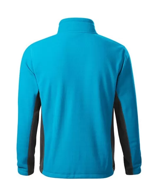 Jacheta fleece barbati bicolora,220g/m2 Alb-negru