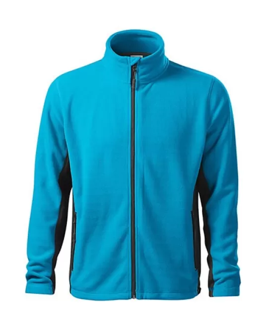 Jacheta fleece barbati bicolora,220g/m2 Turcoaz-negru Jacheta fleece barbati bicolora,220g/m2 Turcoaz-negru
