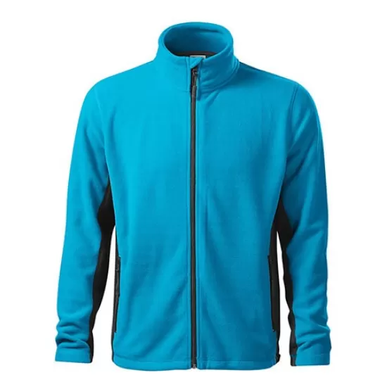 Jacheta fleece barbati bicolora,220g/m2 Turcoaz-negru Jacheta fleece barbati bicolora,220g/m2 Turcoaz-negru