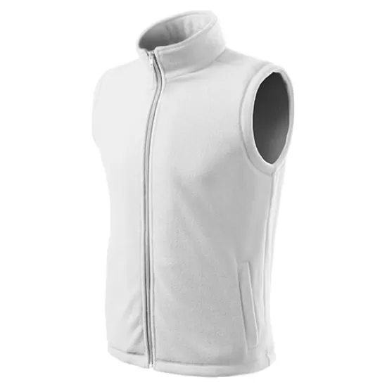 Vesta fleece unisex, calduroasa si rezistenta la vant, 280g/m2 Alb Vesta fleece unisex, calduroasa si rezistenta la vant, 280g/m2 Alb
