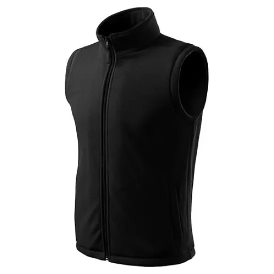 Vesta fleece unisex, calduroasa si rezistenta la vant, 280g/m2 Negru Vesta fleece unisex, calduroasa si rezistenta la vant, 280g/m2 Negru