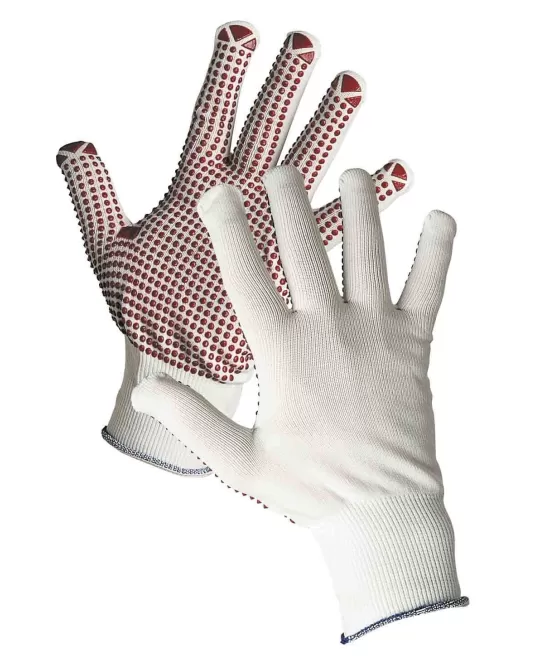 Manusi nylon cu puncte PVC in palma, medii uscate si usor umede