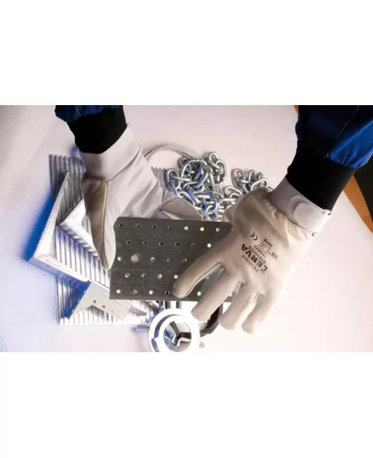 Manusi din piele de oaie in palme, banda velcro