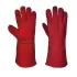Manusi sudura din piele spalt de bovina, Rosu