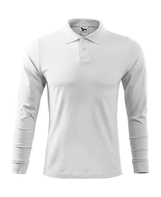 Tricou polo maneca lunga barbati, bumbac 180g/m2 Malfini Single J. LS211 Tricou polo maneca lunga barbati, bumbac 180g/m2 Malfini Single J. LS211