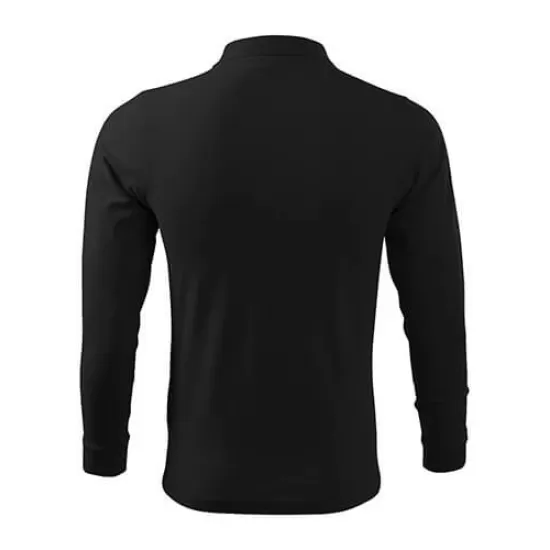 Tricou polo maneca lunga barbati, bumbac,180g/m2 Malfini Single J. LS 211, Negru Tricou polo maneca lunga barbati, bumbac,180g/m2 Malfini Single J. LS 211, Negru