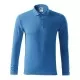 Tricou polo maneca lunga barbati, 200g/m2, Malfini LS 221, Albastru azuriu Tricou polo maneca lunga barbati, 200g/m2, Malfini LS 221, Albastru azuriu