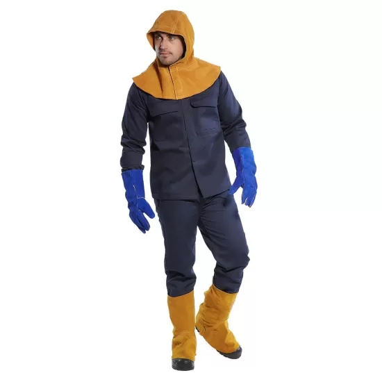 Gluga sudura piele calitate premium, Maro deschis Gluga sudura piele calitate premium, Maro deschis