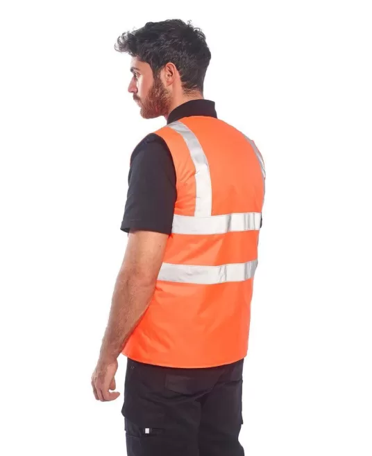 Vesta vatuita reflectorizanta, impermeabila, reversibila, Portocaliu Vesta vatuita reflectorizanta, impermeabila, reversibila, Portocaliu