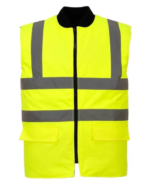 Vesta vatuita reflectorizanta, impermeabila, reversibila, Galben Vesta vatuita reflectorizanta, impermeabila, reversibila, Galben