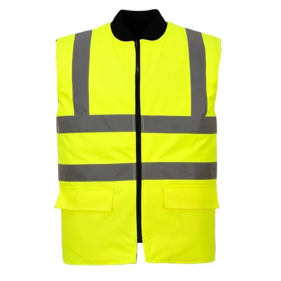 Vesta vatuita reflectorizanta, impermeabila, reversibila, Galben Vesta vatuita reflectorizanta, impermeabila, reversibila, Galben
