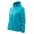 Jacheta softshell pentru femei, gluga, 3 straturi Turcoaz