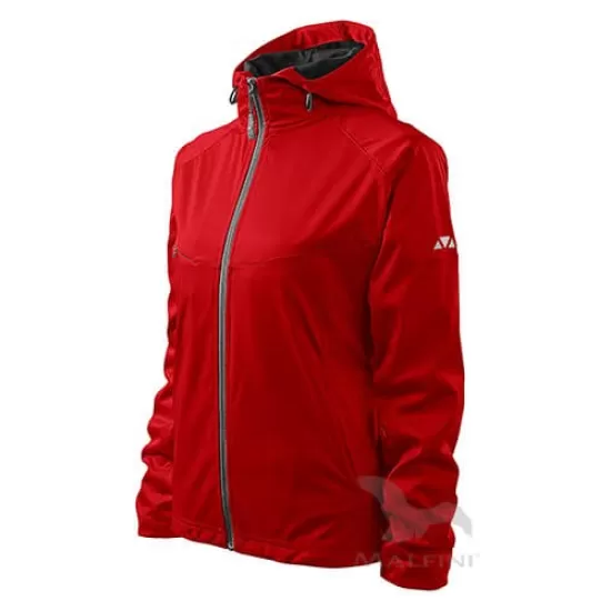 Jacheta softshell pentru femei, gluga, 3 straturi Rosu Jacheta softshell pentru femei, gluga, 3 straturi Rosu