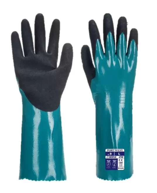 Manusi de protectie antichimica Sandy Grip Lite [AP60] Albastru si negru