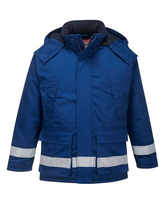 Jacheta de protectie ignifuga vatuita, inalta vizibilitate, antistatica [FR59] Albastru regal
