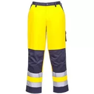 Pantaloni de protectie reflectorizanti, inalta vizibilitate, tercot 245g/m2 [TX51] Galben si Bleumarin