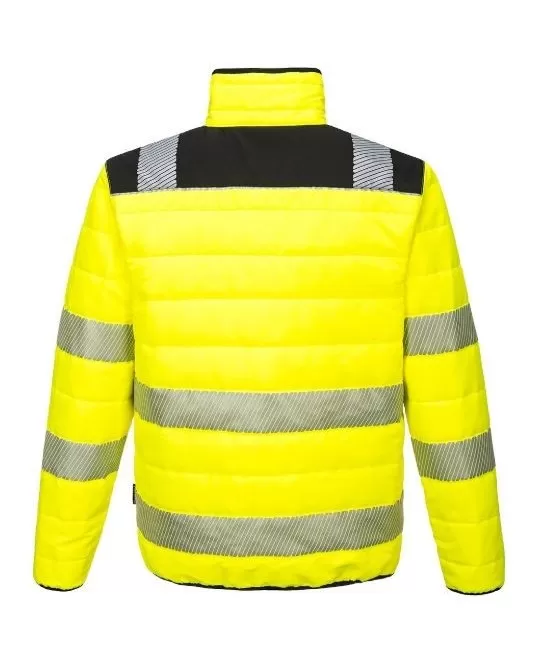 Jacheta vatuita reflectorizanta premium Galben si negru Jacheta vatuita reflectorizanta premium Galben si negru